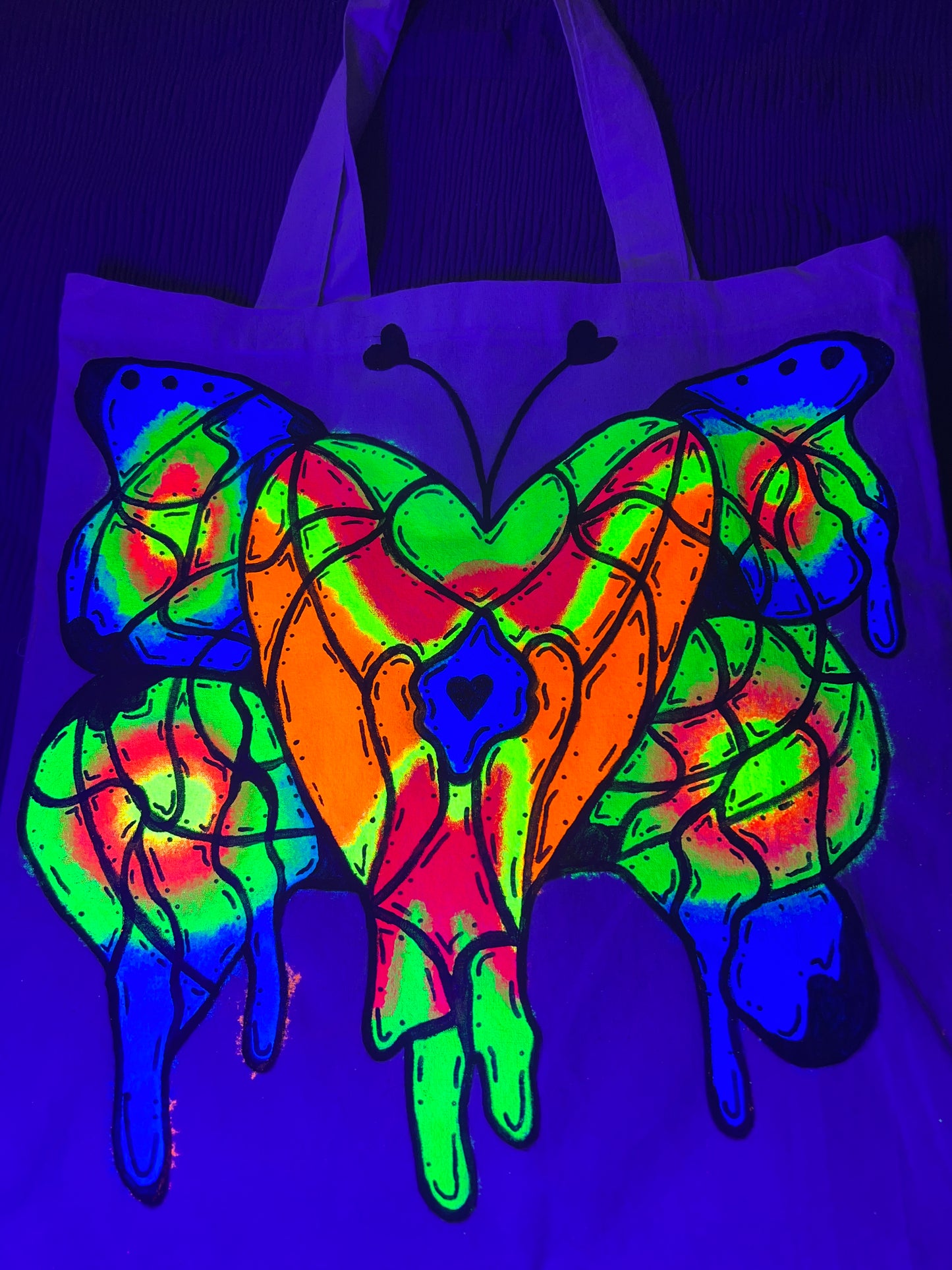 Love Drip Butterfly Tote Bag