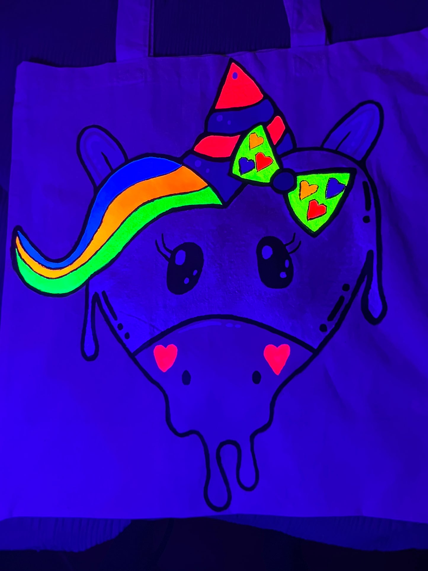 Love Drip Unicorn Tote Bag