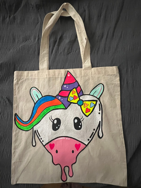 Love Drip Unicorn Tote Bag