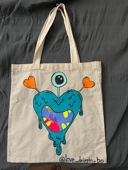 Love Drip Alien Tote Bag